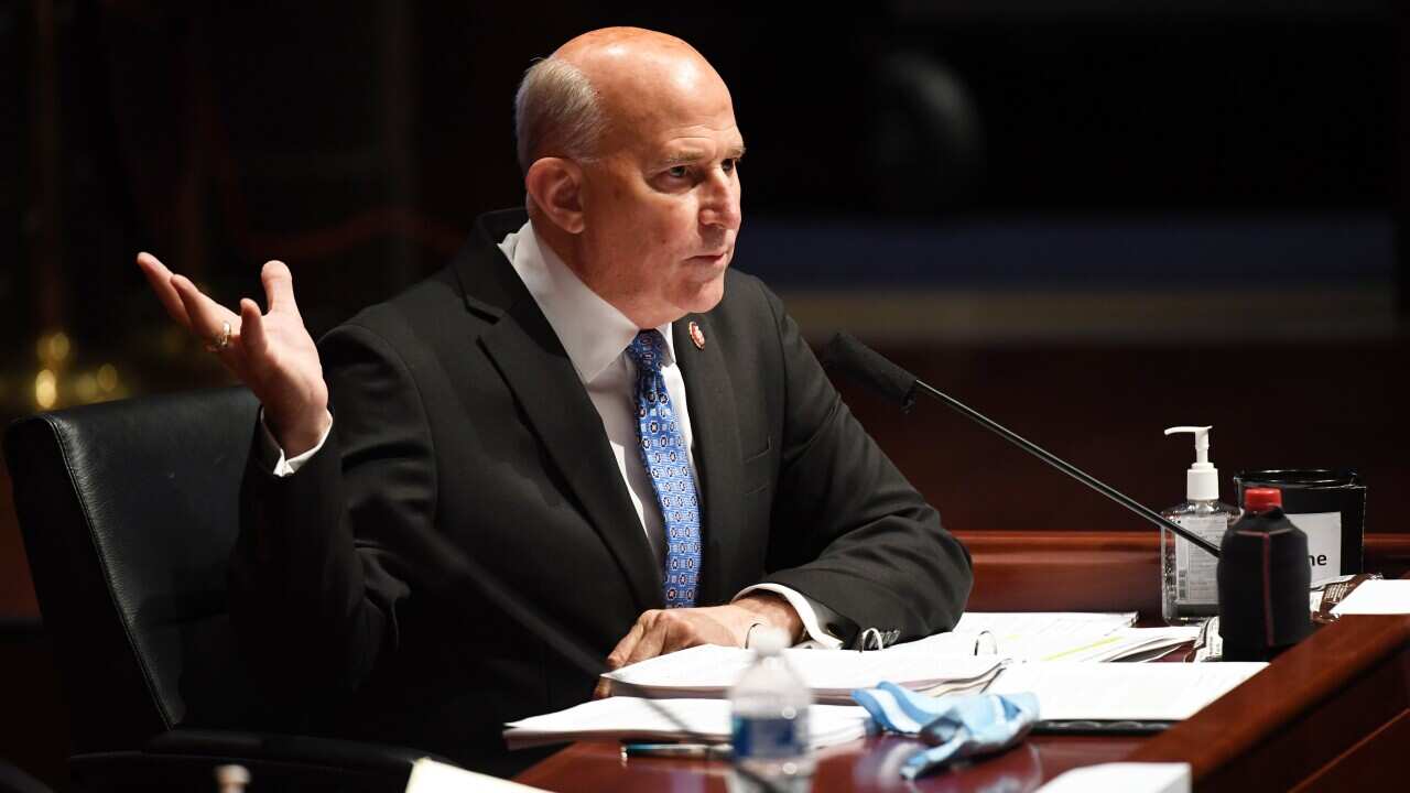 Louie Gohmert questions Attorney General William Barr during his appearance before the House Oversight Committee in Washington D.C. on July 28.