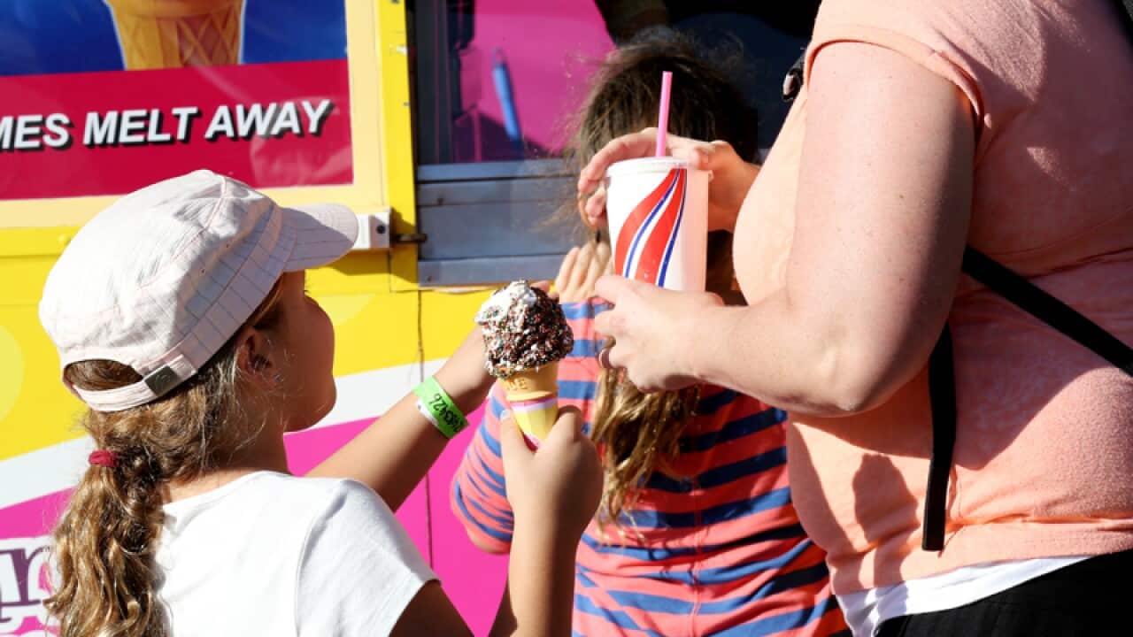 Children enjoy ice cream