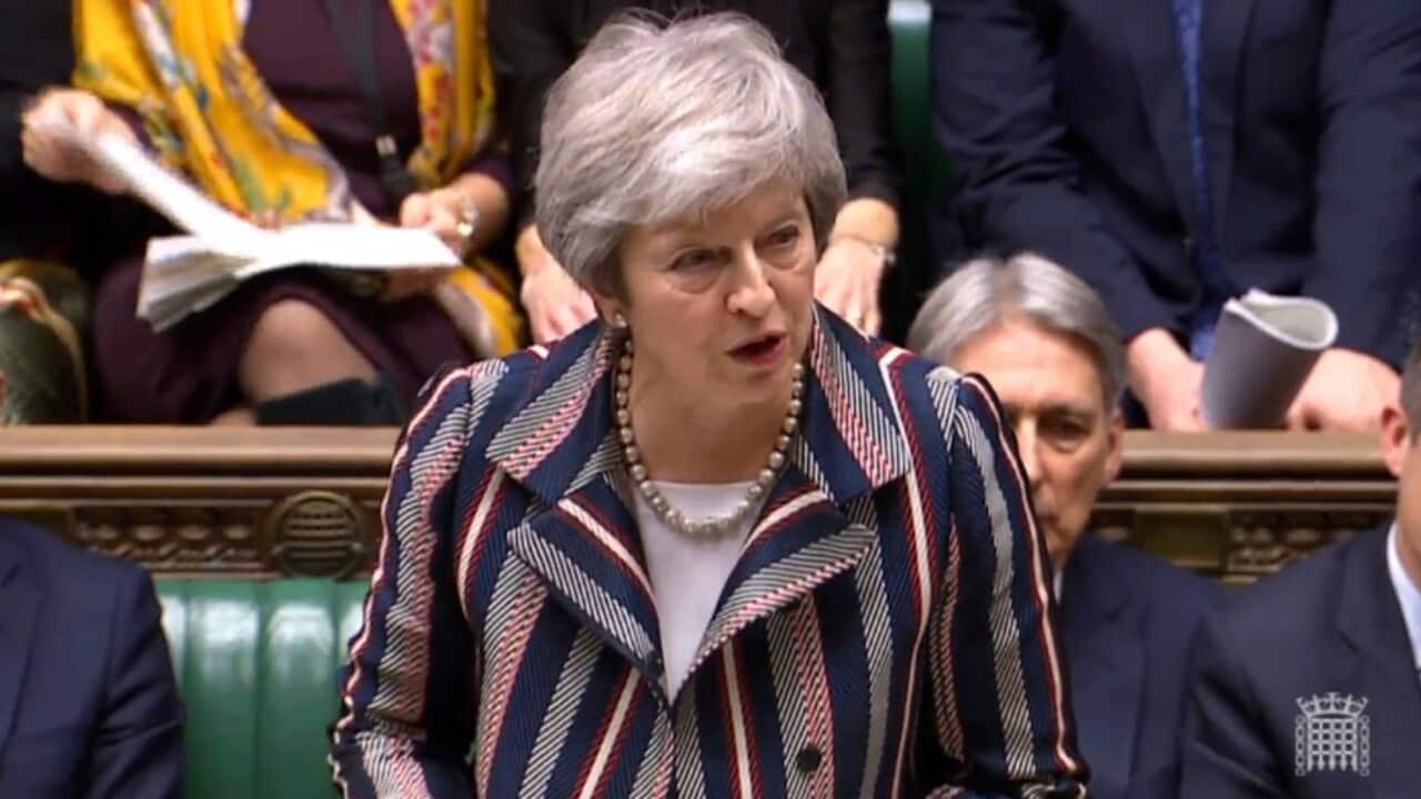 Britain's Prime Minister Theresa May makes a statement on Brexit to the House of Commons