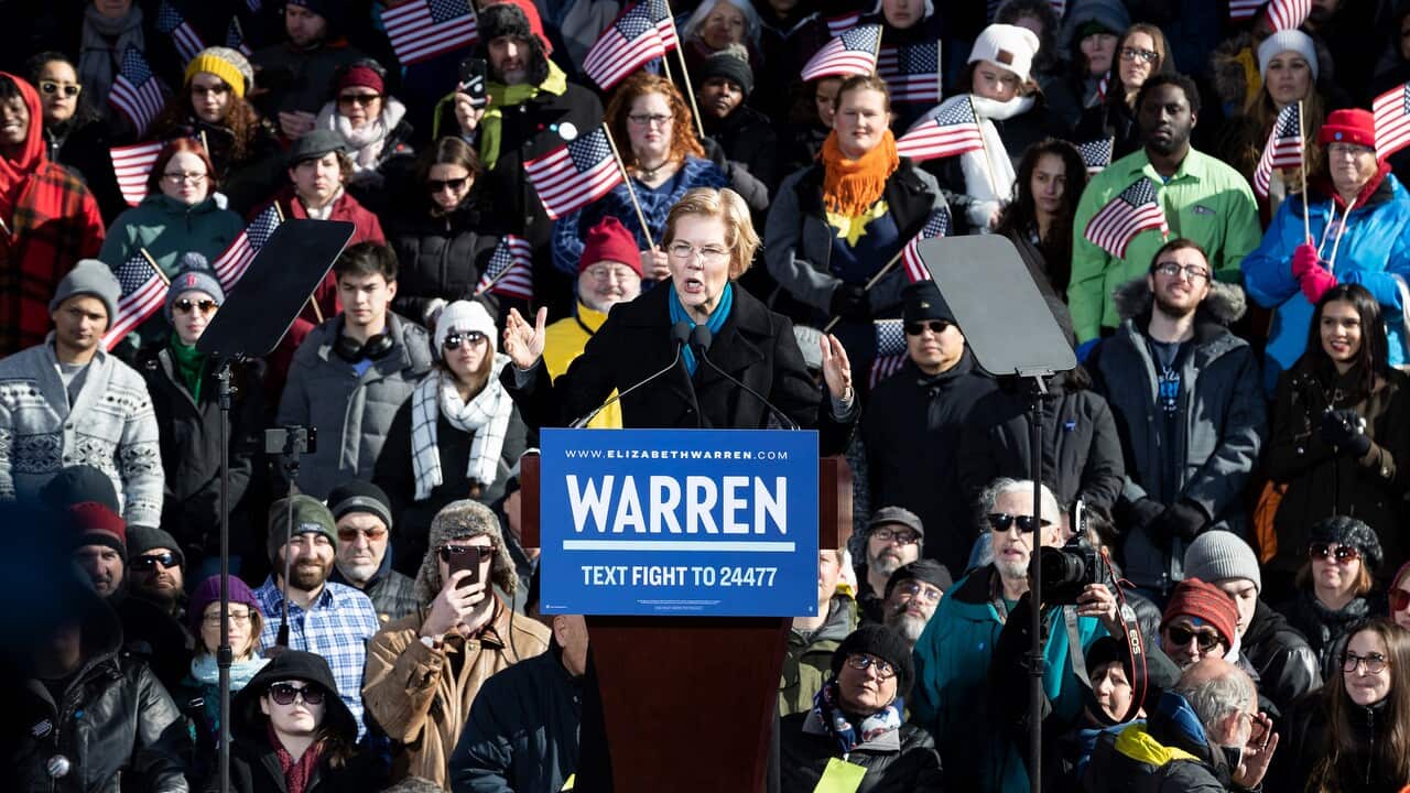 Massachusetts Senator Elizabeth Warren officially announces her candidacy for President of the United States at a gathering in Lawrence.