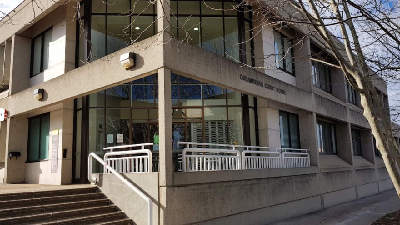 Exterior of a grey concrete building