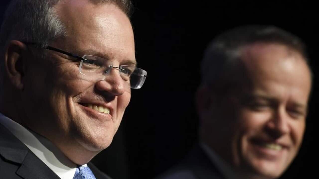 PM Scott Morrison (left) and Opposition leader Bill Shorten