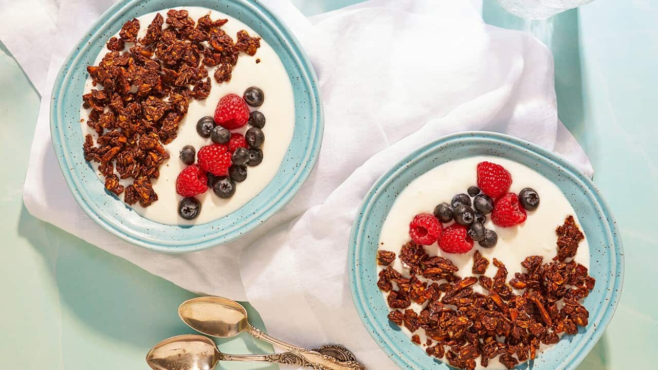 Chocolate almond granola