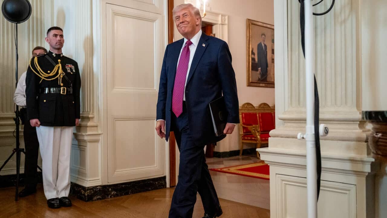 DC: US President Donald Trump Speaks in the State Dining Room