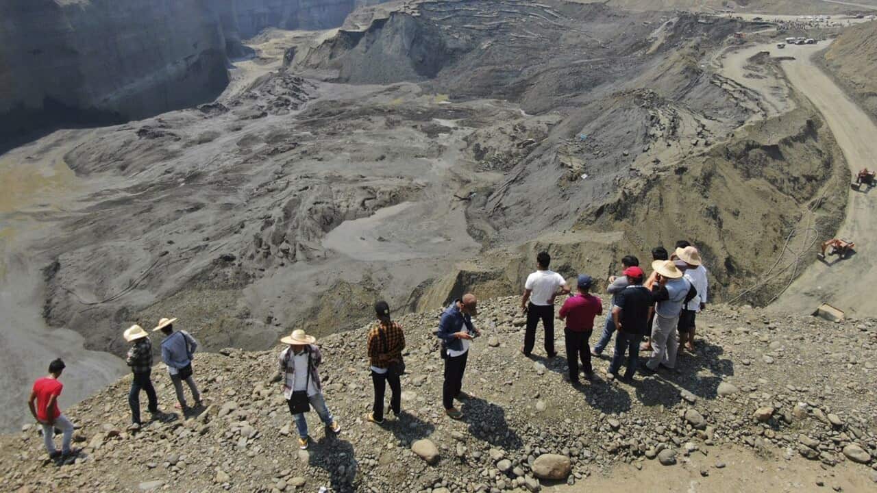 File picture of a jade mine in Myanmar after a landslide in 2019