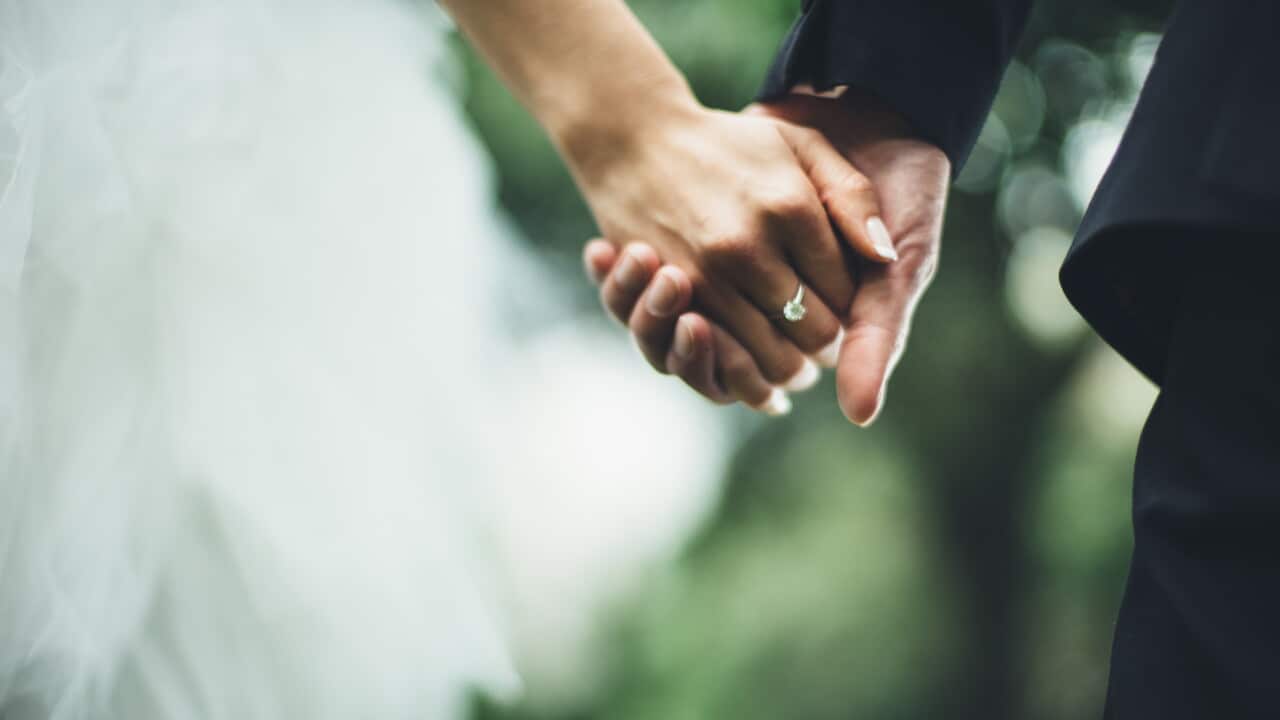 Close-Up Of Couple Holding Hands