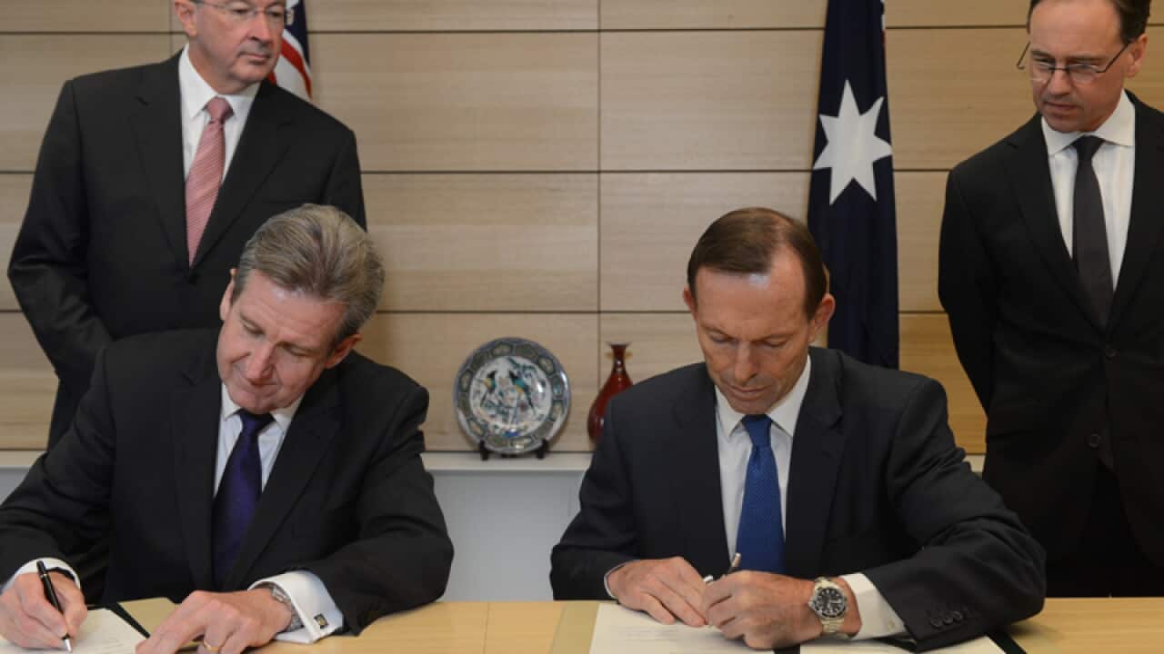 NSW Premier Barry O'Farrell and Prime Minister Tony Abbott