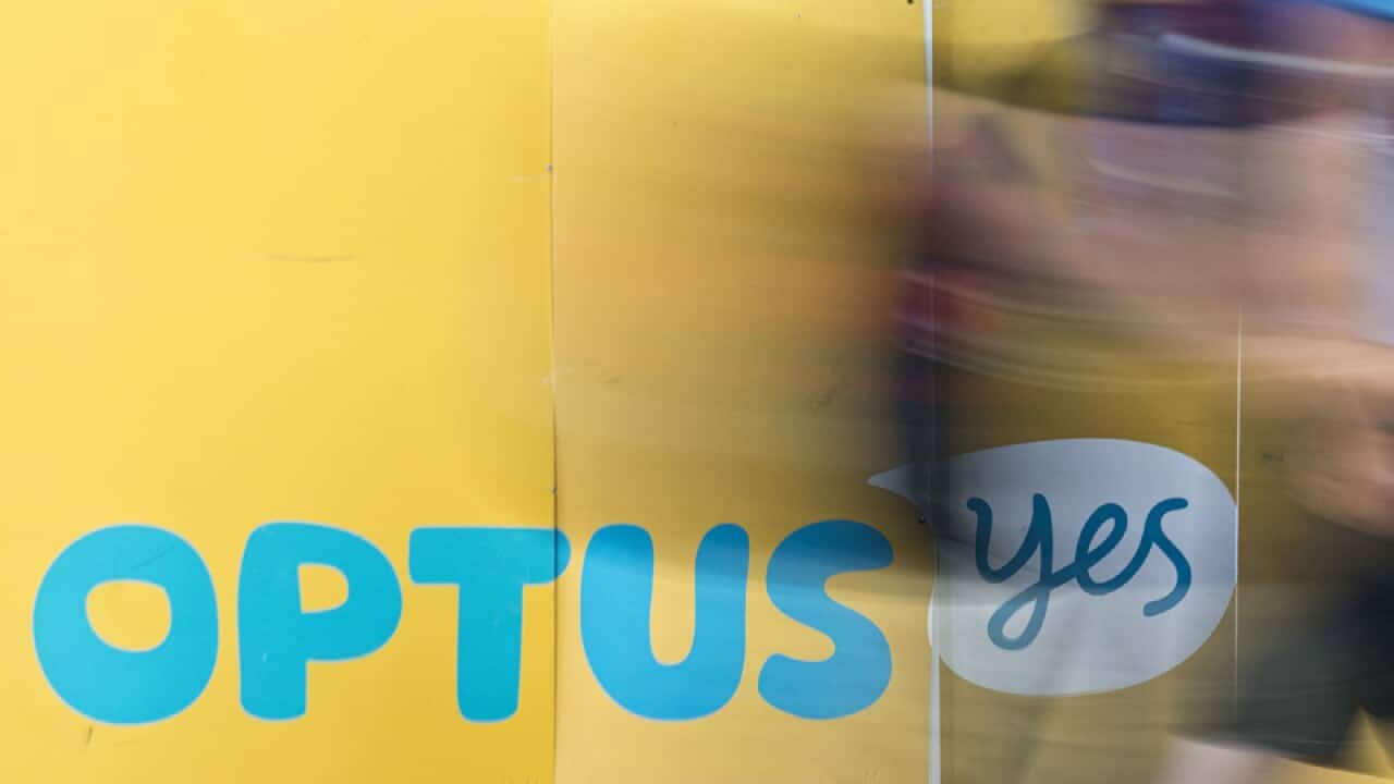 An Optus sign