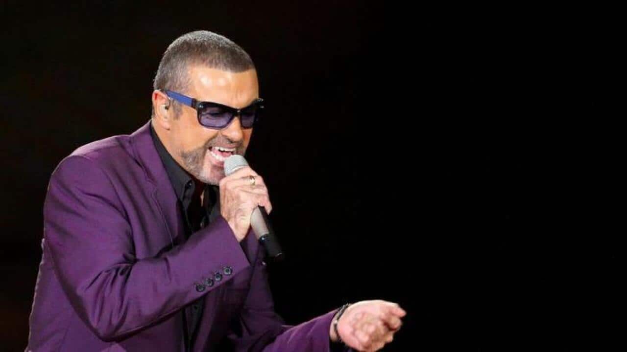 George Michael performing in 2012