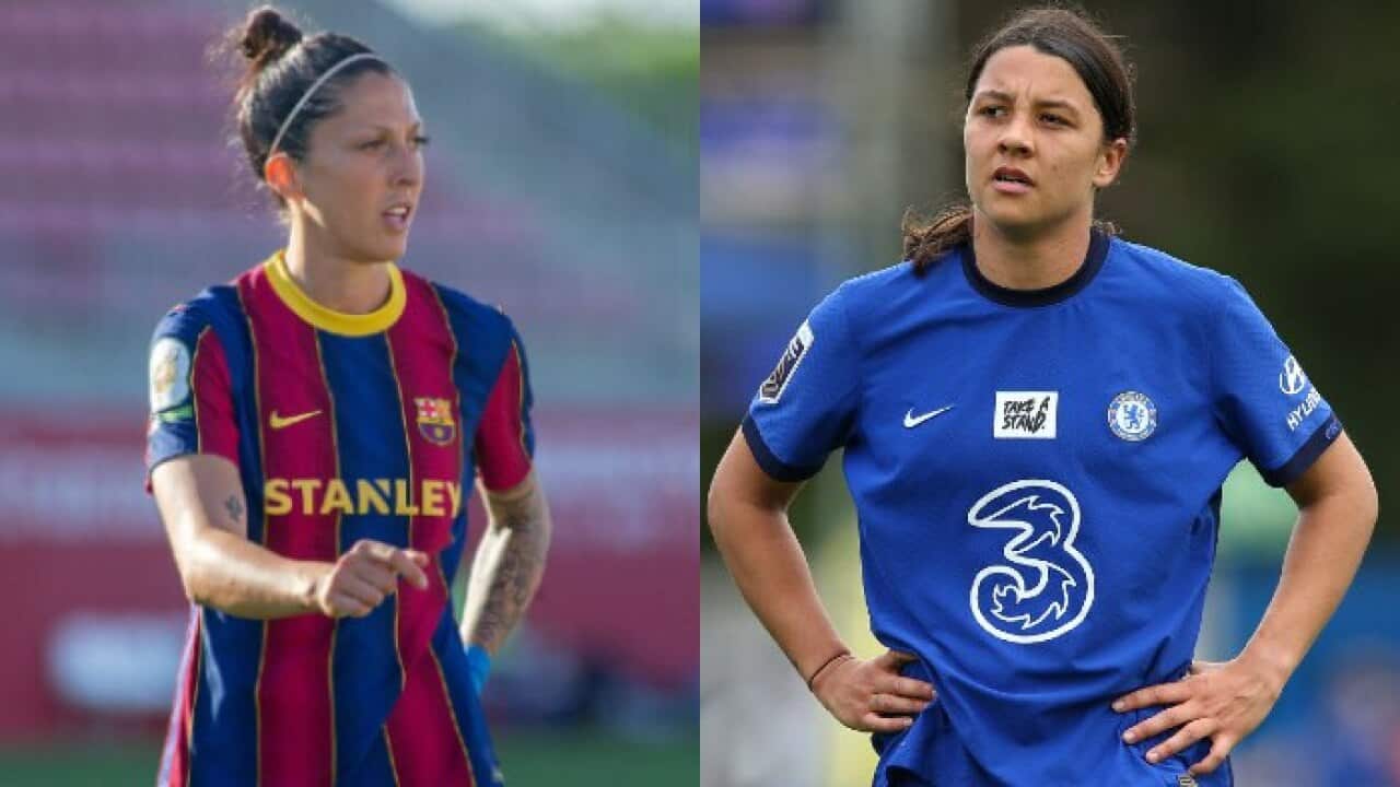 Jennifer Hermoso and Sam Kerr