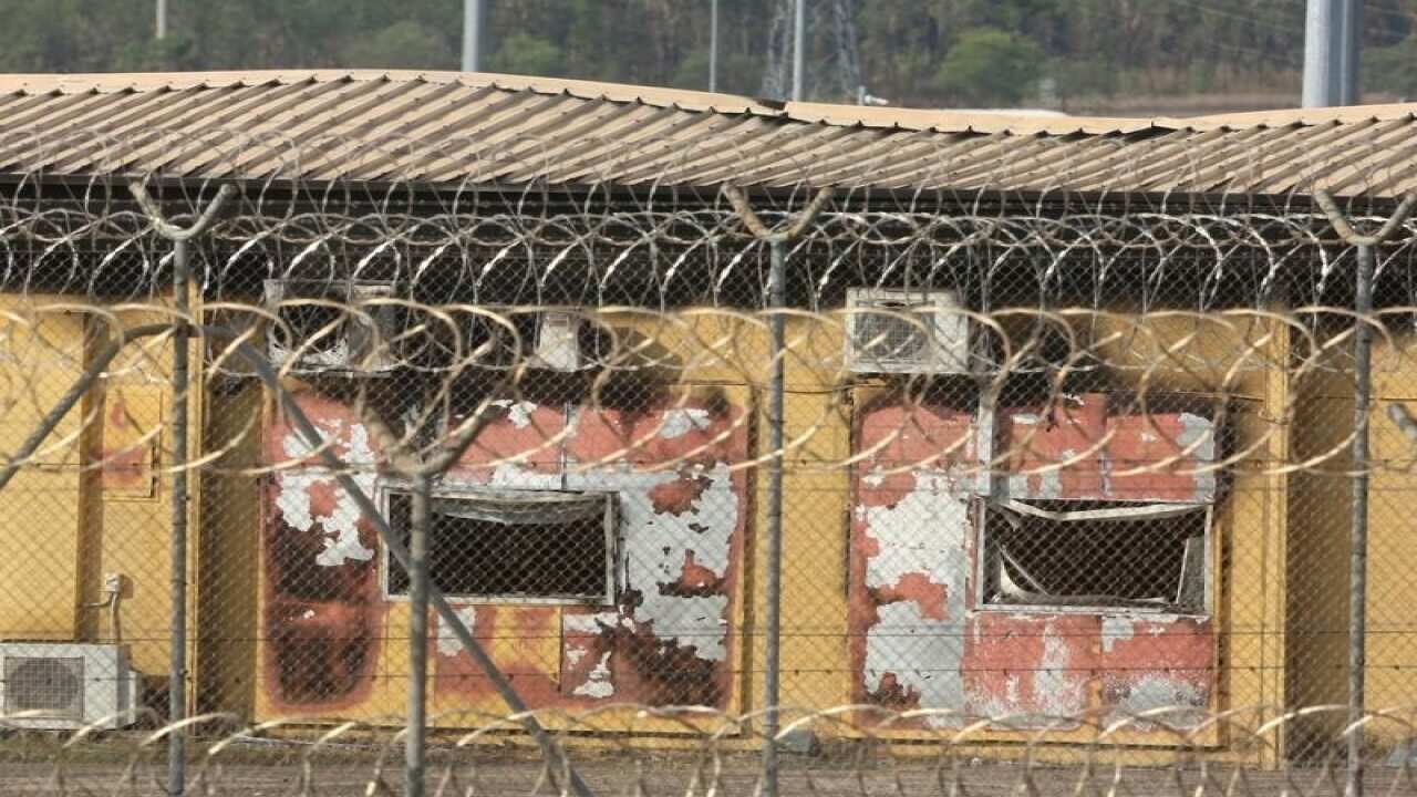 Fire damage is seen at The Don Dale Detention Centre in Darwin
