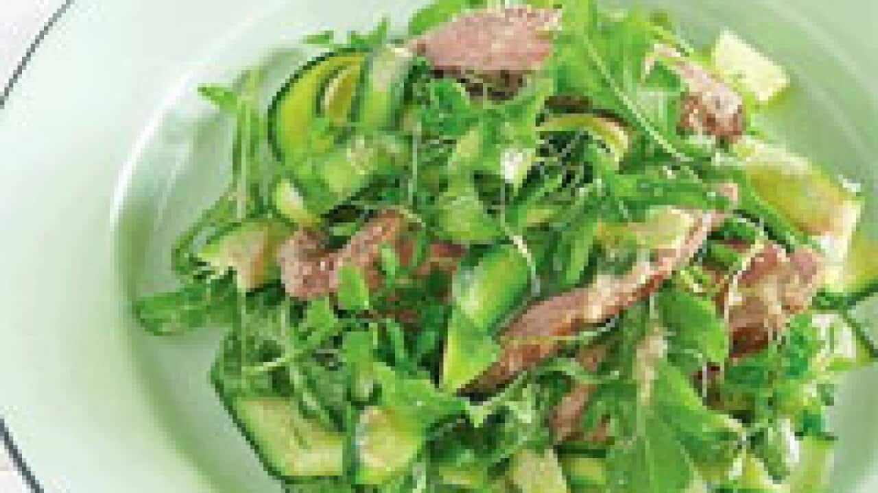 Lamb and zucchini salad