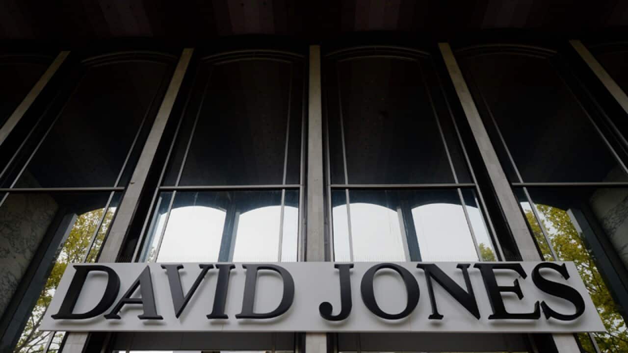The entrance to a David Jones store in Canberra.