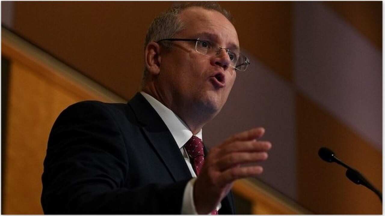 Scott Morrison giving a pre-budget address in Sydney