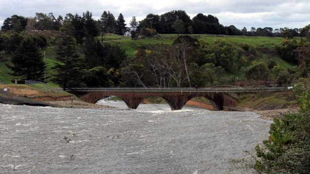 Supplied image of the Upper Coliban Reservoir, which has reached 100.8 per cent capacity due to heavy rains in Victoria, Tuesday, Sept. 13, 2016.