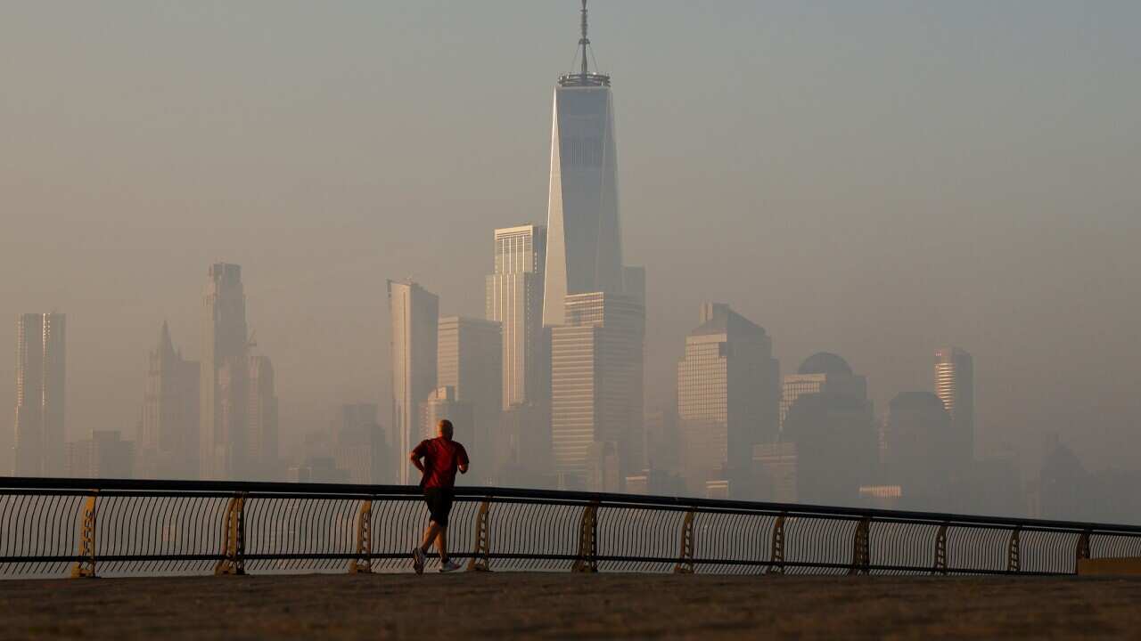 Hazy Sunrise in New York City