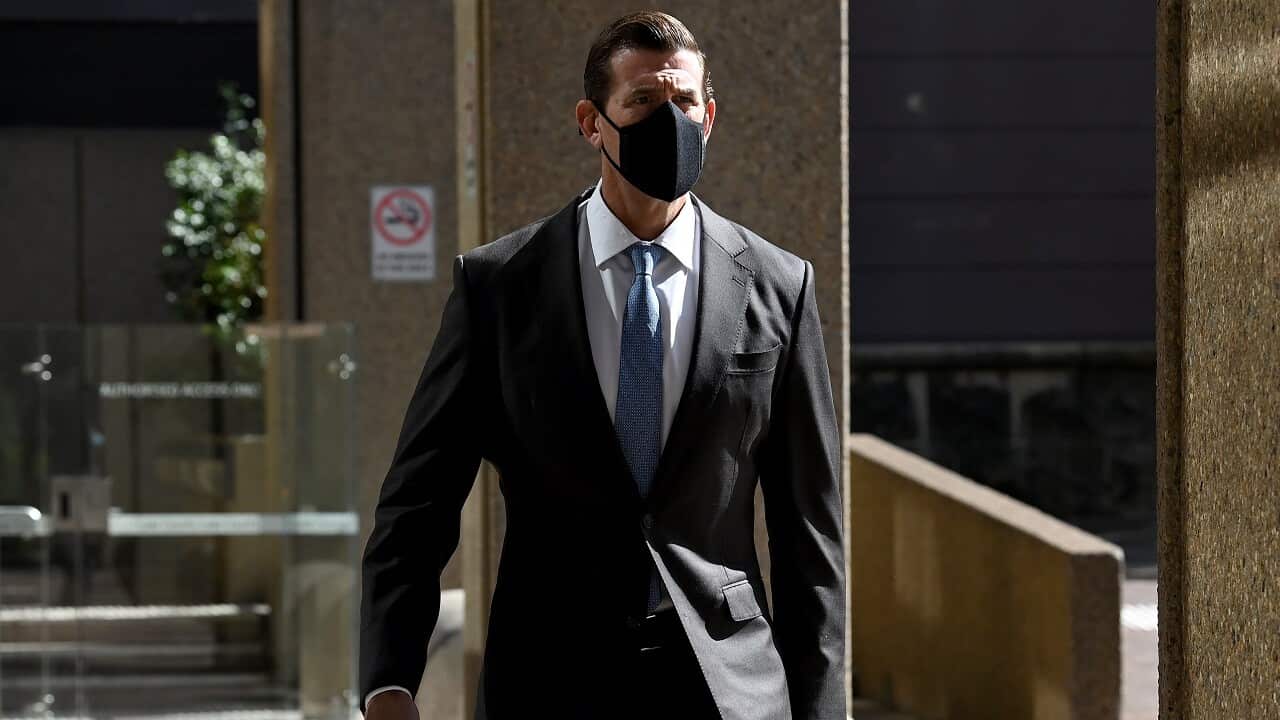 Ben Roberts-Smith arrives at the Federal Court in Sydney, Thursday, February 17, 2022.