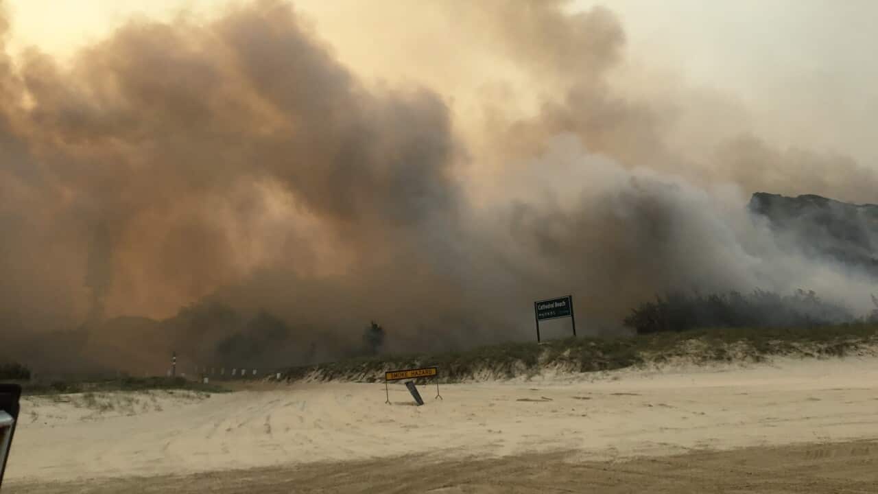 The fire on the World Heritage-listed Fraser Island, has been burning since mid-October.