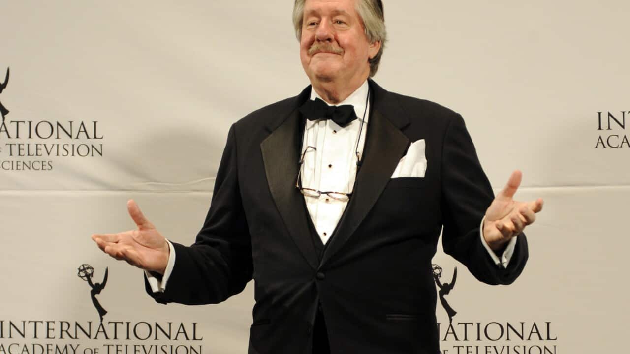 Edward Herrmann after presenting an award at the 39th International Emmy Awards, in New York in 2011 (AAP)