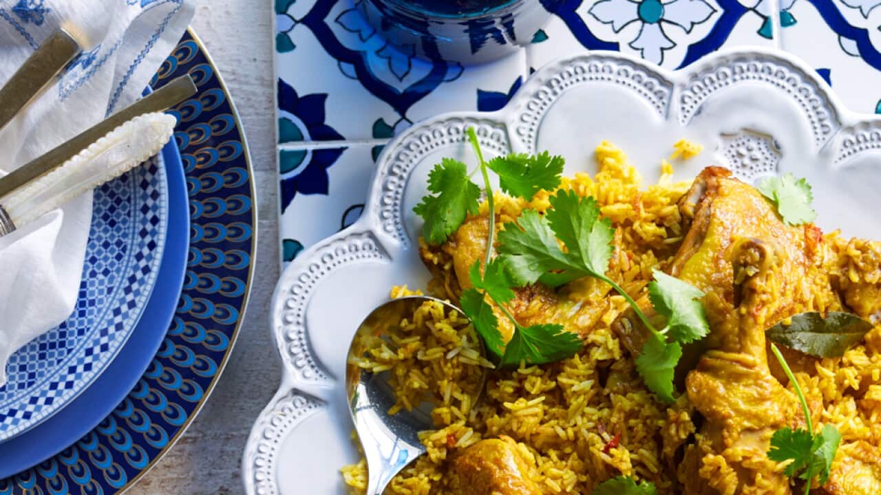 Spiced rice with chicken (dajaj machbous)