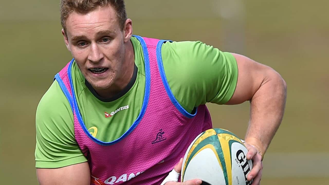 Reece Hodge during Australian Wallabies training