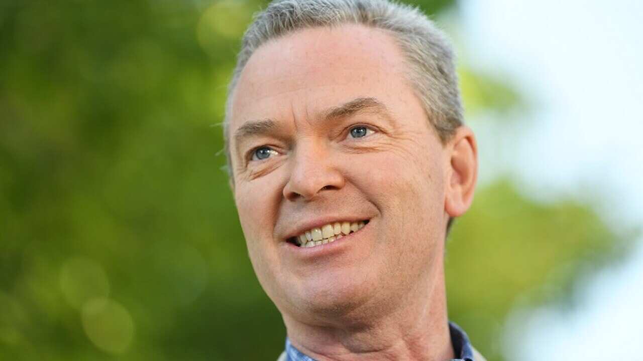 Minister for Defence Christopher Pyne is seen out the front of his Electorate office in Magill, Adelaide, Saturday, March 2, 2019. Minister Pyne has formally announced his retirement from politics. (AAP Image/David Mariuz) NO ARCHIVING