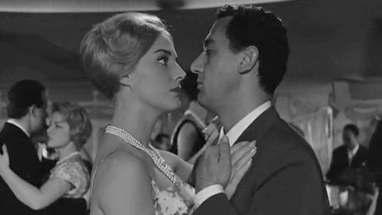 Leonora Ruffo and Alberto Sordi in the film Il vedovo