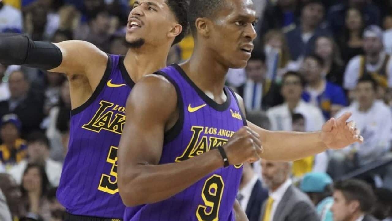 Los Angeles Lakers guard Rajon Rondo