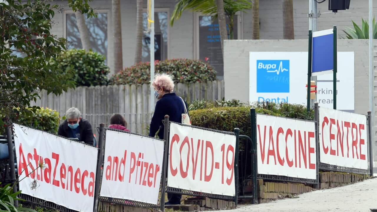 AstraZeneca and Pfizer Covid-19 vaccines centre.