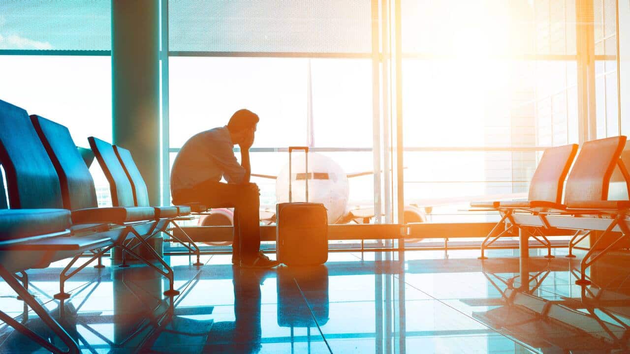 Frustrated traveller