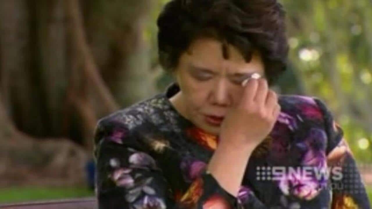 Curtis Cheng's wife Selina Cheng (Screen Capture - Channel 9)