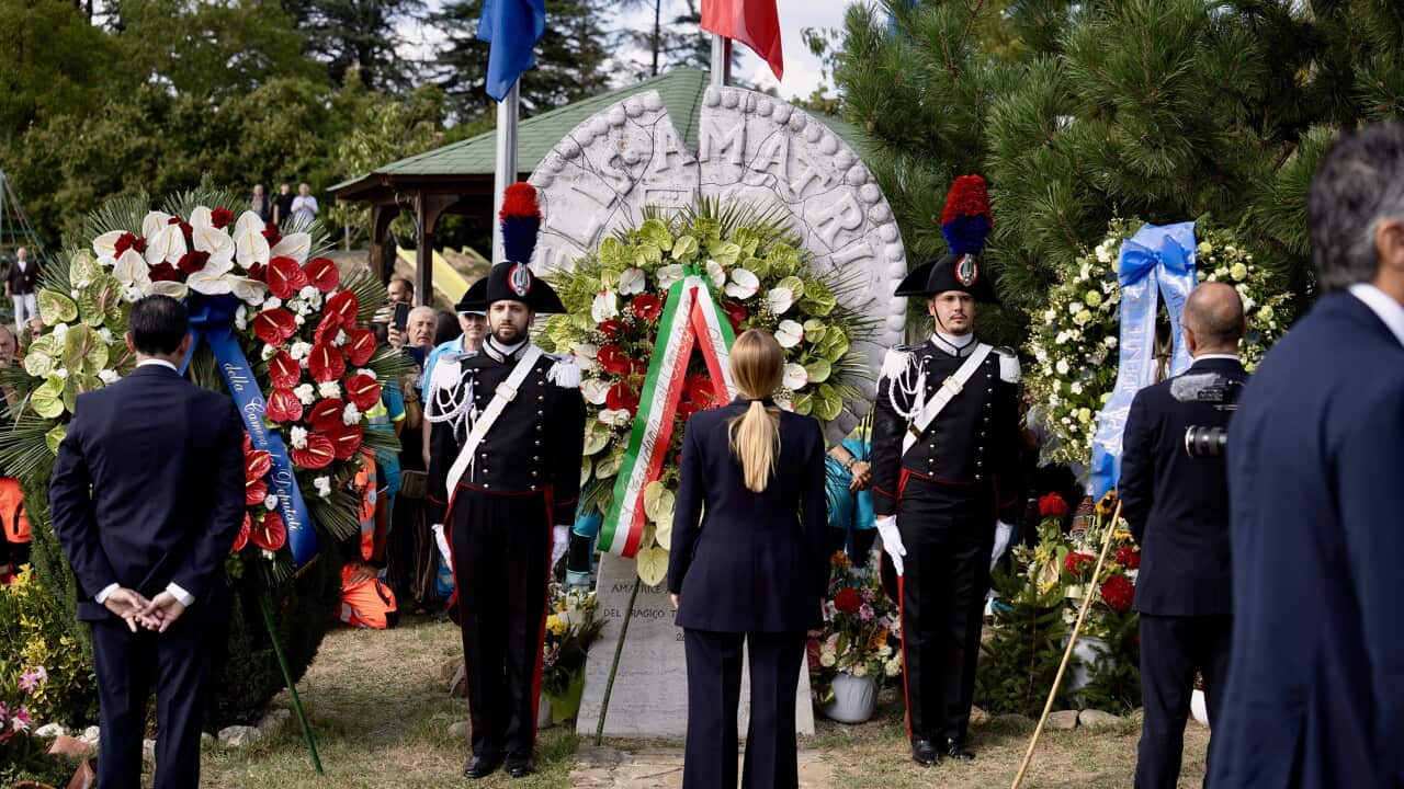 Amatrice Il Presidente Giorgia Meloni ad Amatrice per il decimo anniversario del sisma del 24 agosto 2016