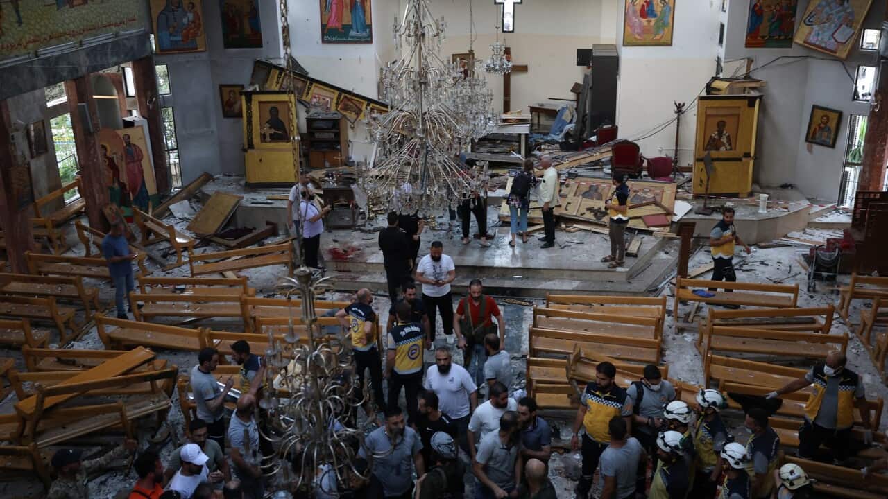 Several killed in suicide bombing at Damascus church