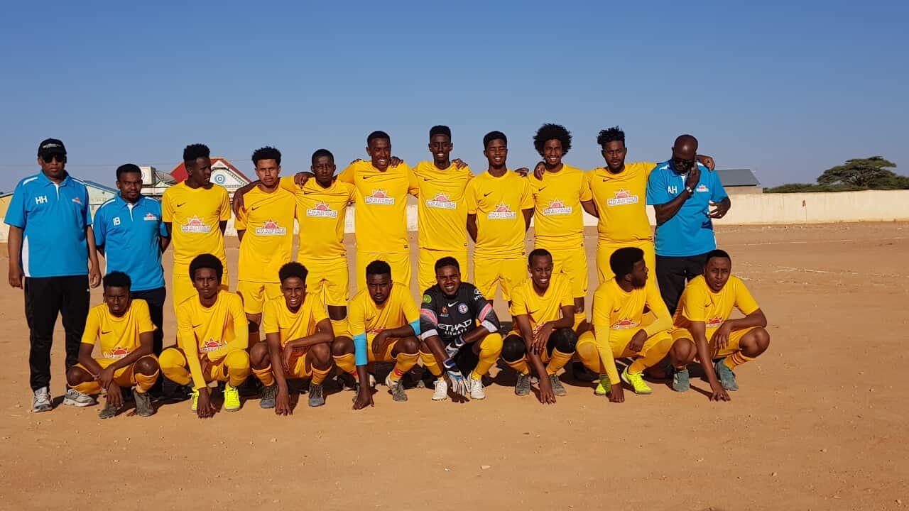 Members of Victoria's Somali-Australian community on their football trip to Somalia. 