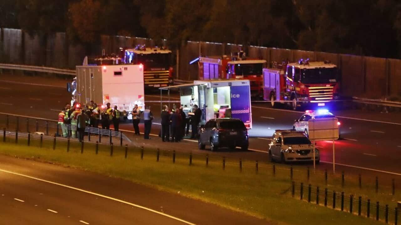 Police death incident in Melbourne freeway