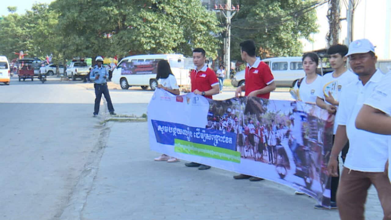 Traffic Awareness campaign in Phnom Penh.
