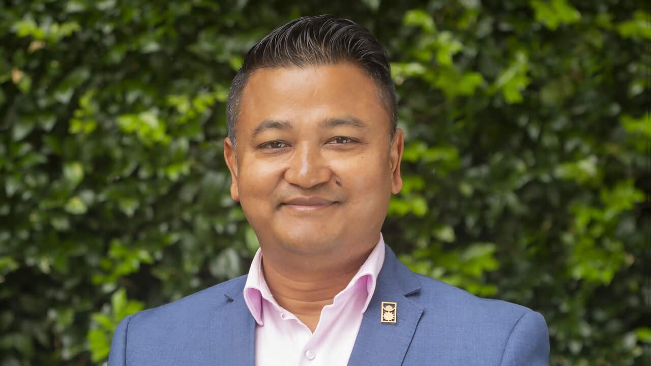 Prabin Shrestha at the SBS office