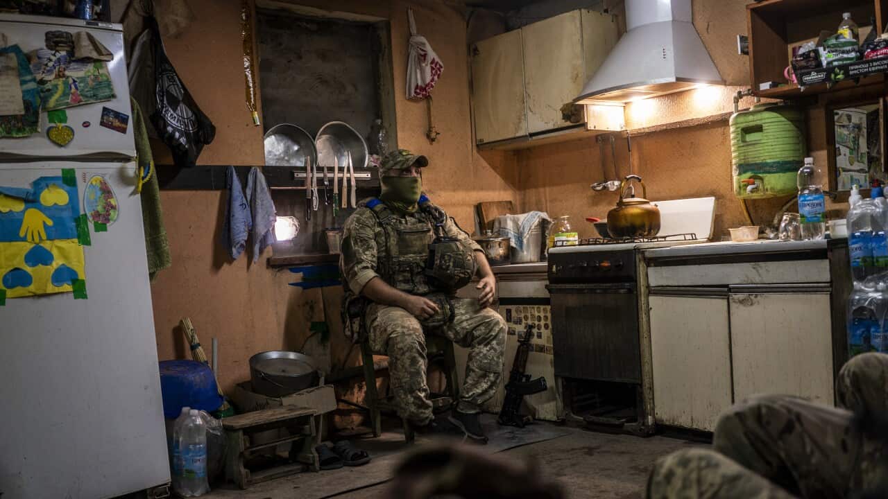 Ukrainian soldiers continue their military preparations in shelters of Donetsk Oblast