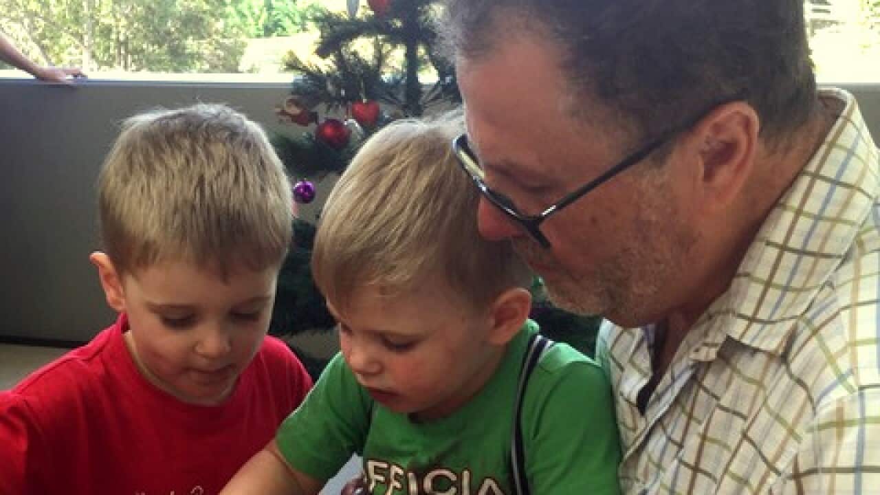 Bart Sanciolo with his grandkids