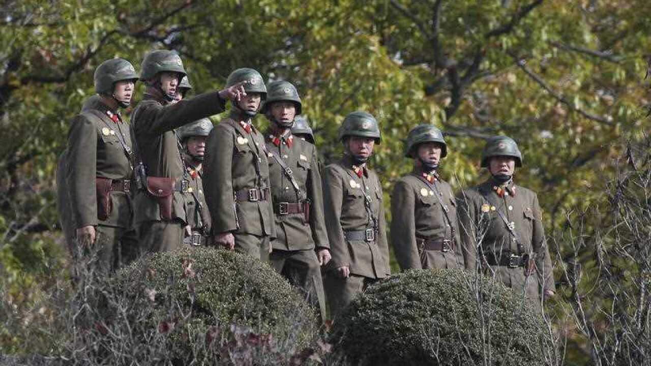 North Korean army soliders.
