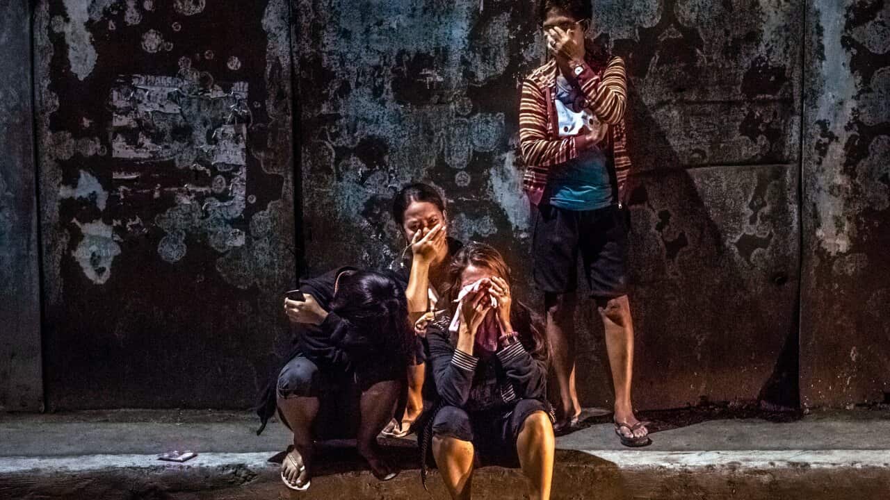 family on the street