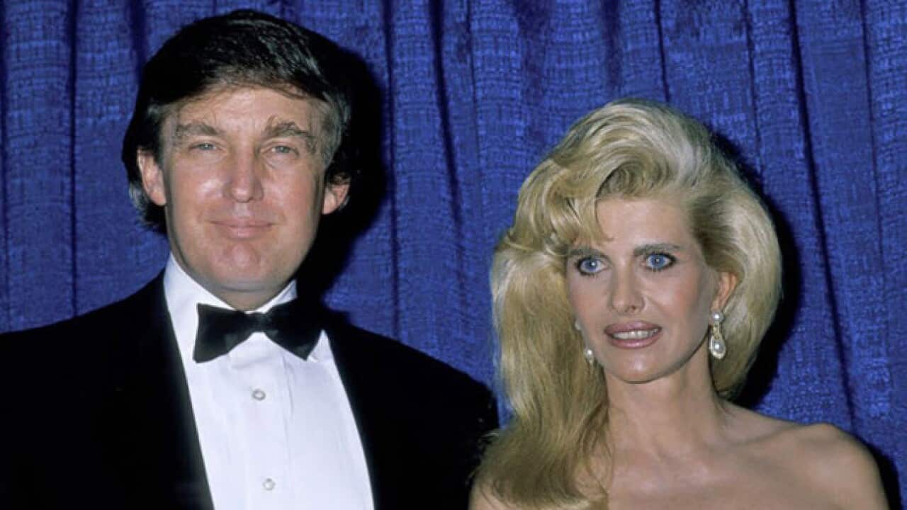 Young Donald Trump with first wife Ivana Zelnickova from Czechoslovakia