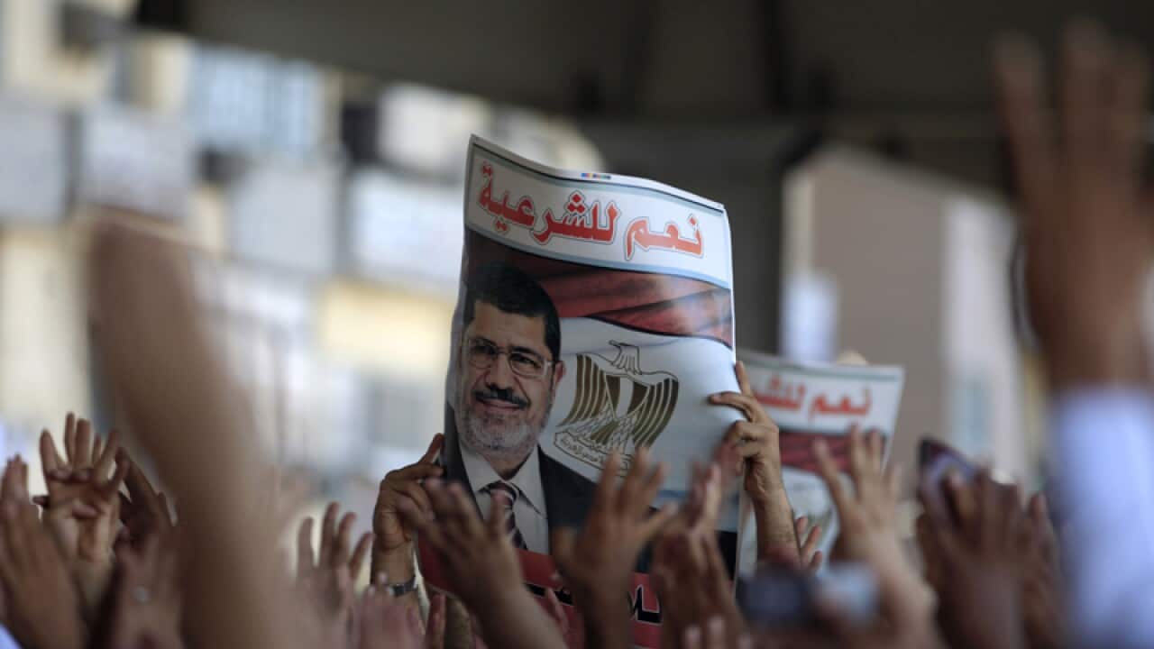 Supporters of Egypt's ousted President Mohammed Morsi in Cairo