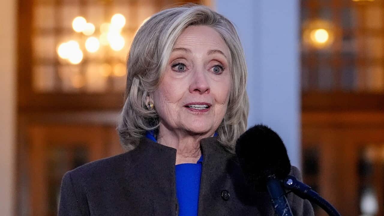 Hillary Clinton after testifying in Epstein congressional investigation