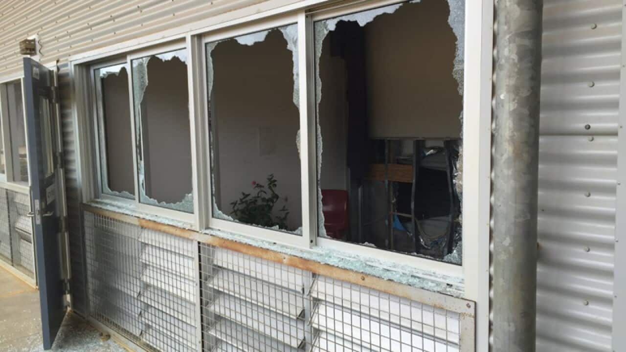Damage to the Christmas Island detention centre