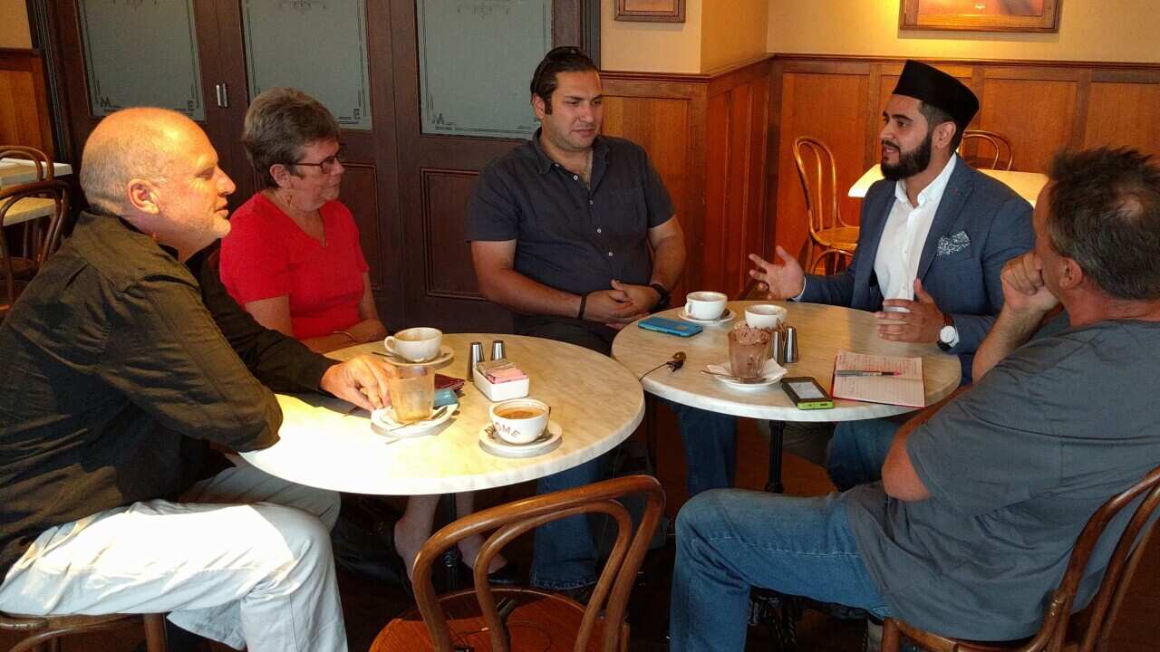 Perth's Imam Kamran Tahir hosting a coffee and Islam session.