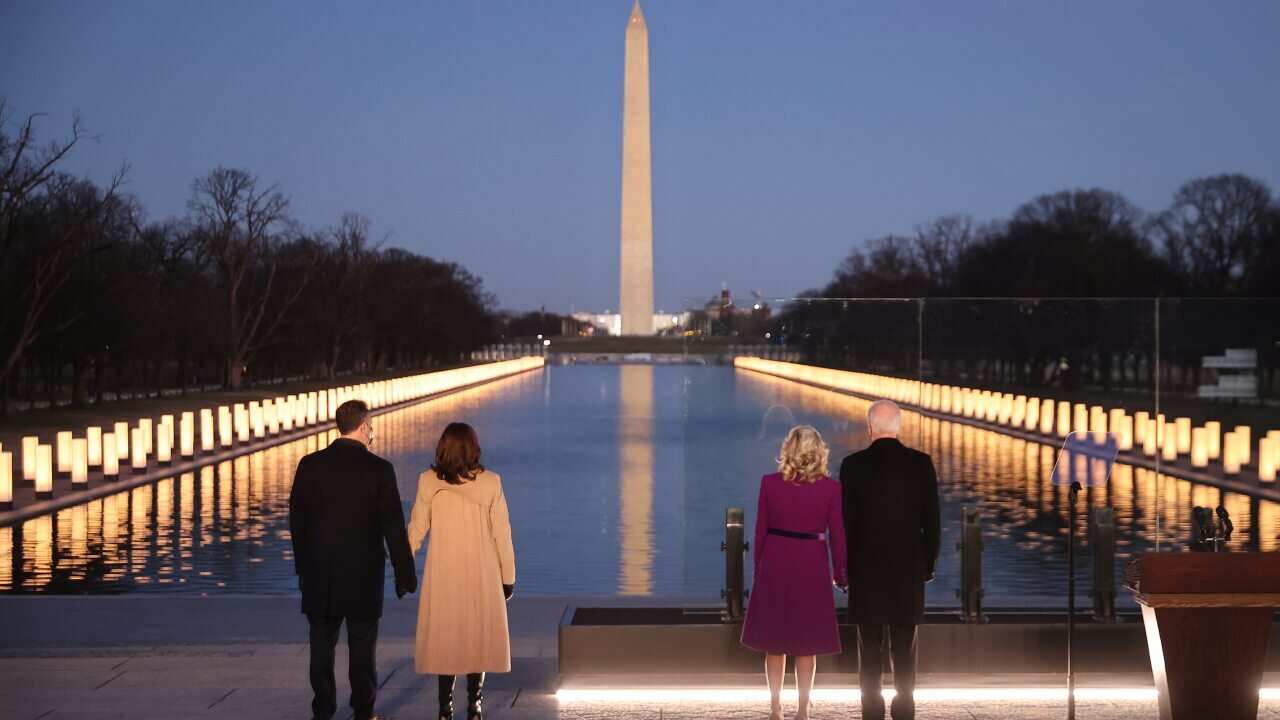 Joe Biden and Kamala Harris held a memorial for the victims of the pandemic in the US.