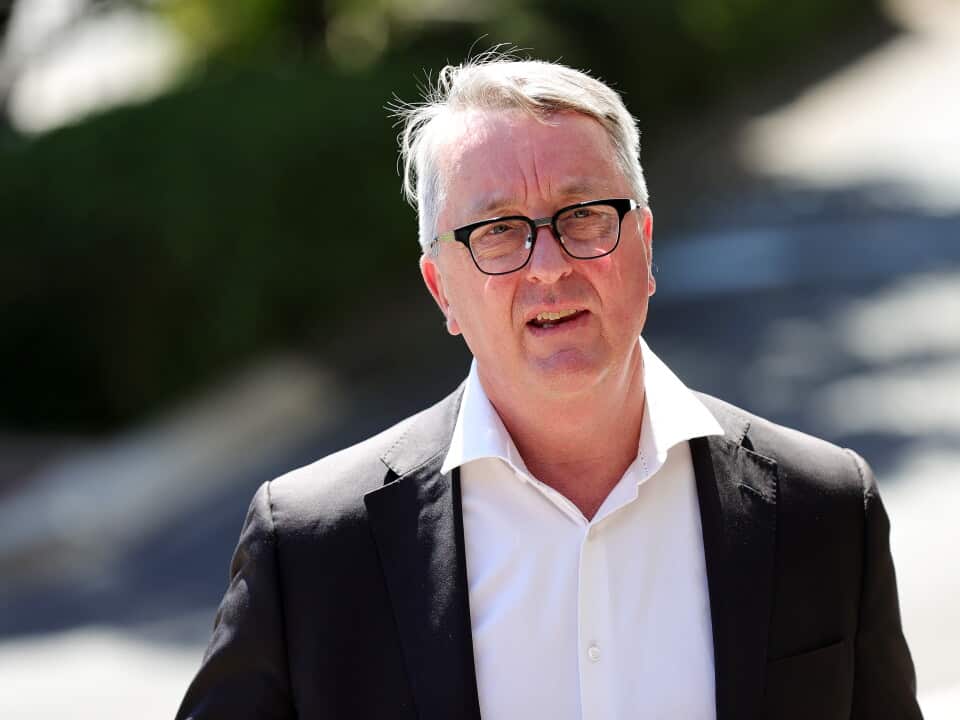 Victorian Health Minister Martin Foley speaks to media at the Alfred Hospital in Melbourne, Wednesday, December 29, 2021. Victoria has seen a massive jump in COVID-19 infections with 3767 new cases and five deaths. (AAP Image/Con Chronis) NO ARCHIVING