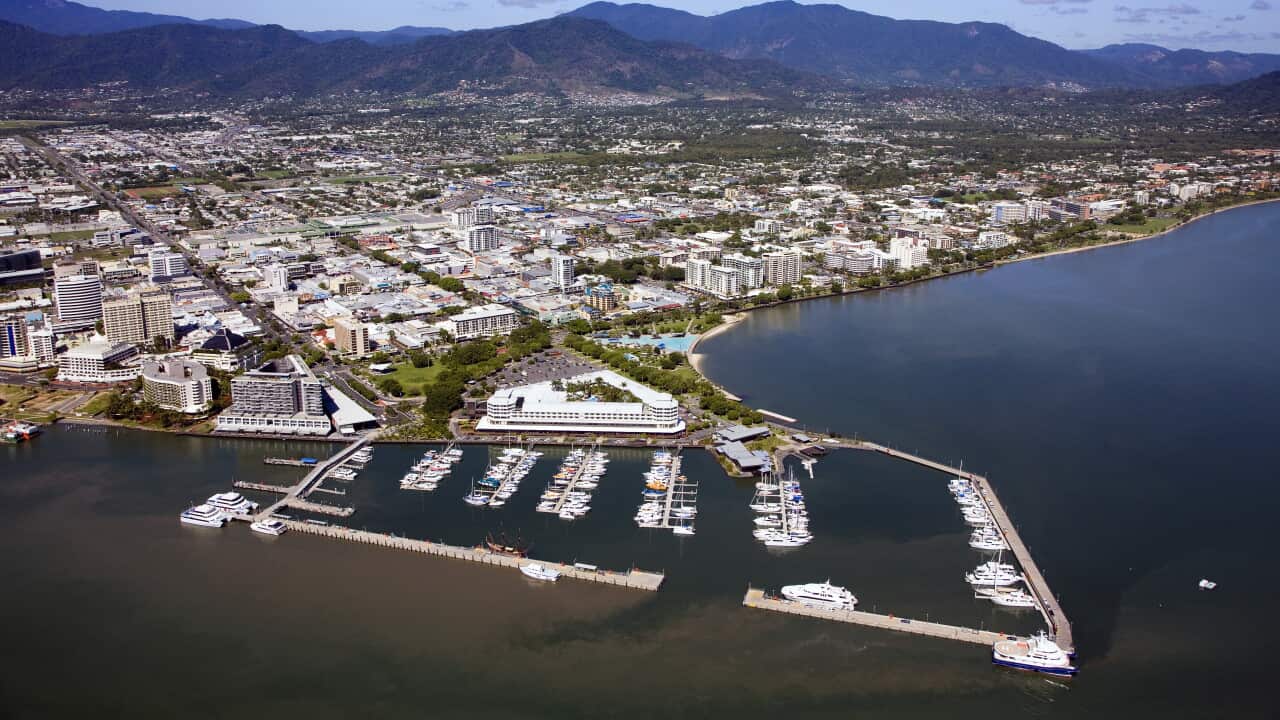Aerial view of Cairns, Queensland, Australia