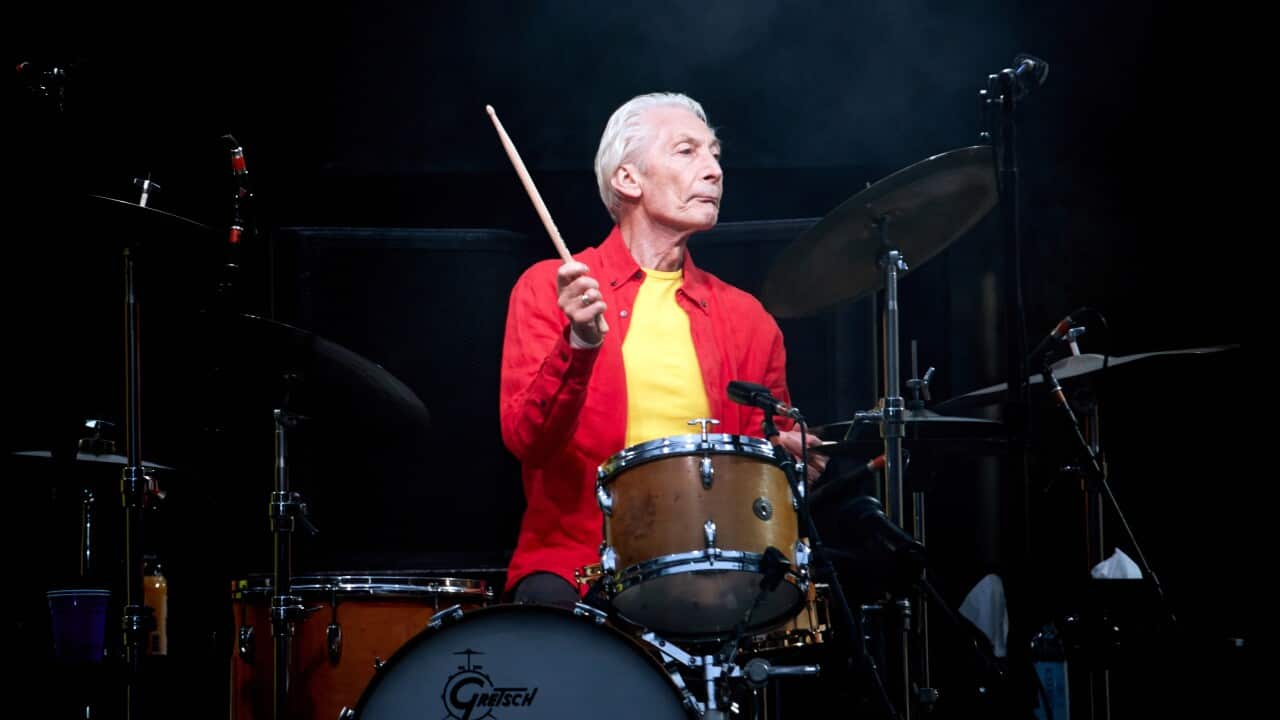 Charlie Watts of the British RoCharlie Watts of The Rolling Stones performs during a concert in Berlin, Germany, 22 June 2018ck band The Rolling Stones performs during a concert in Berlin, Germany, 22 June 2018